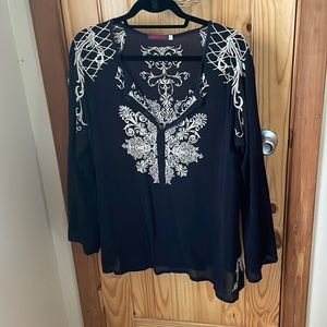 Vintage Johnny Was in navy blue. Excellent condition